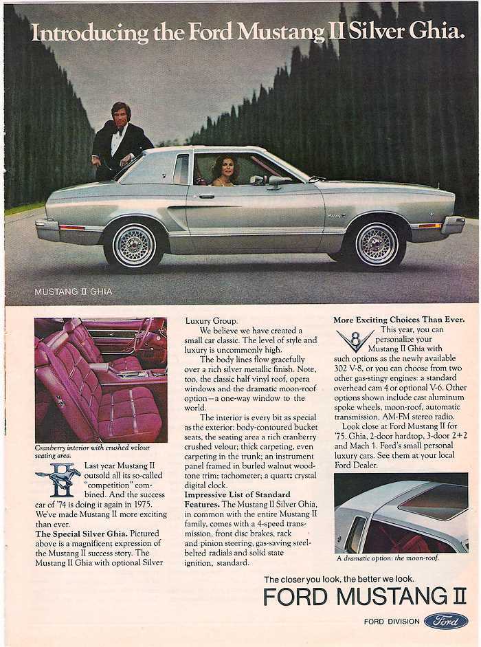 1974 Ford Mustang Advertising